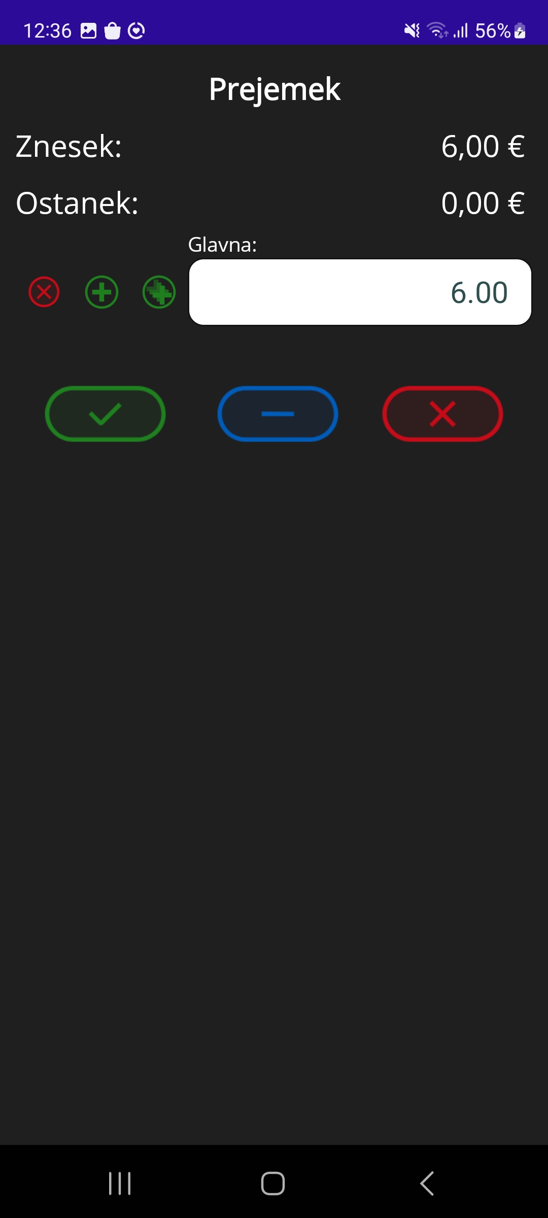 Slika 8: Zaključek in plačilo računa